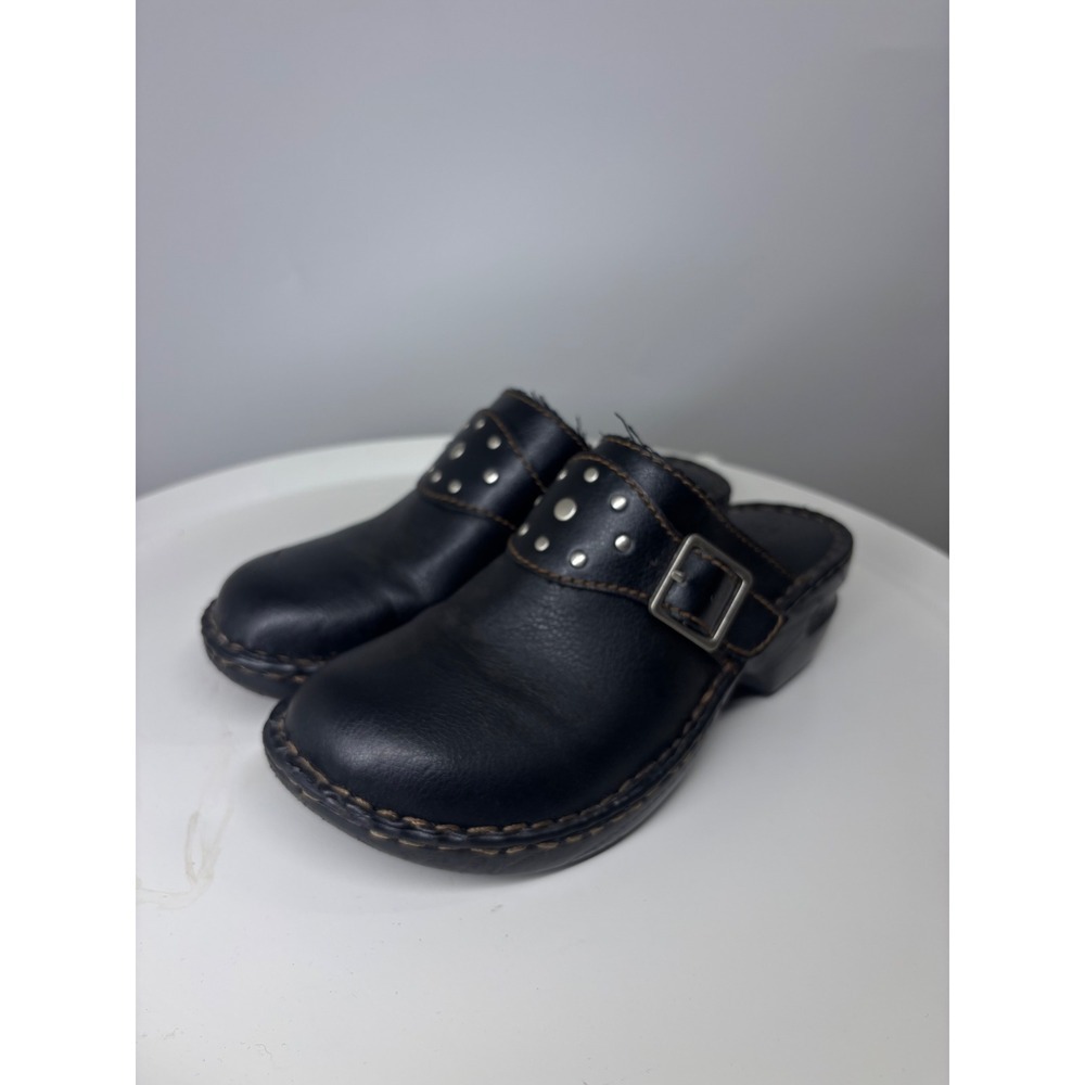 Canyon River Blues Sage Black Studded Buckle Clogs Mules Womens 7.5M